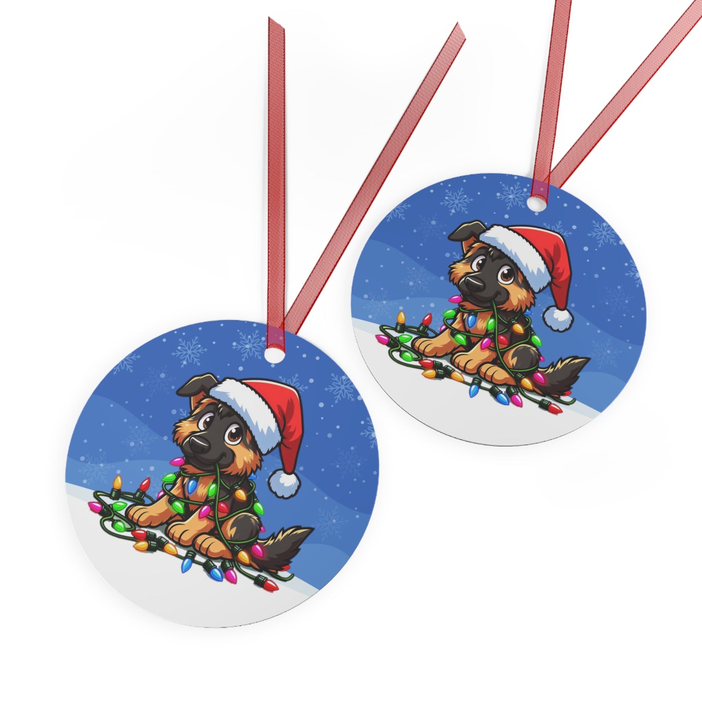 SHEPHERD HOLIDAY Metal Ornament