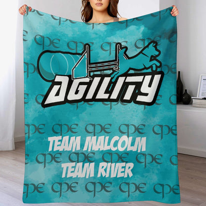 Team Malcolm and Team River Throw Blanket-60"x80"