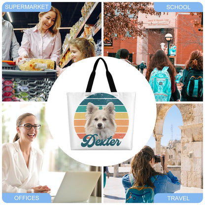 Large One Shoulder Shopping Bag (All-Over Printing)