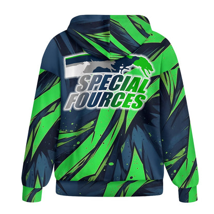 Ladies loose zipper sweatshirt