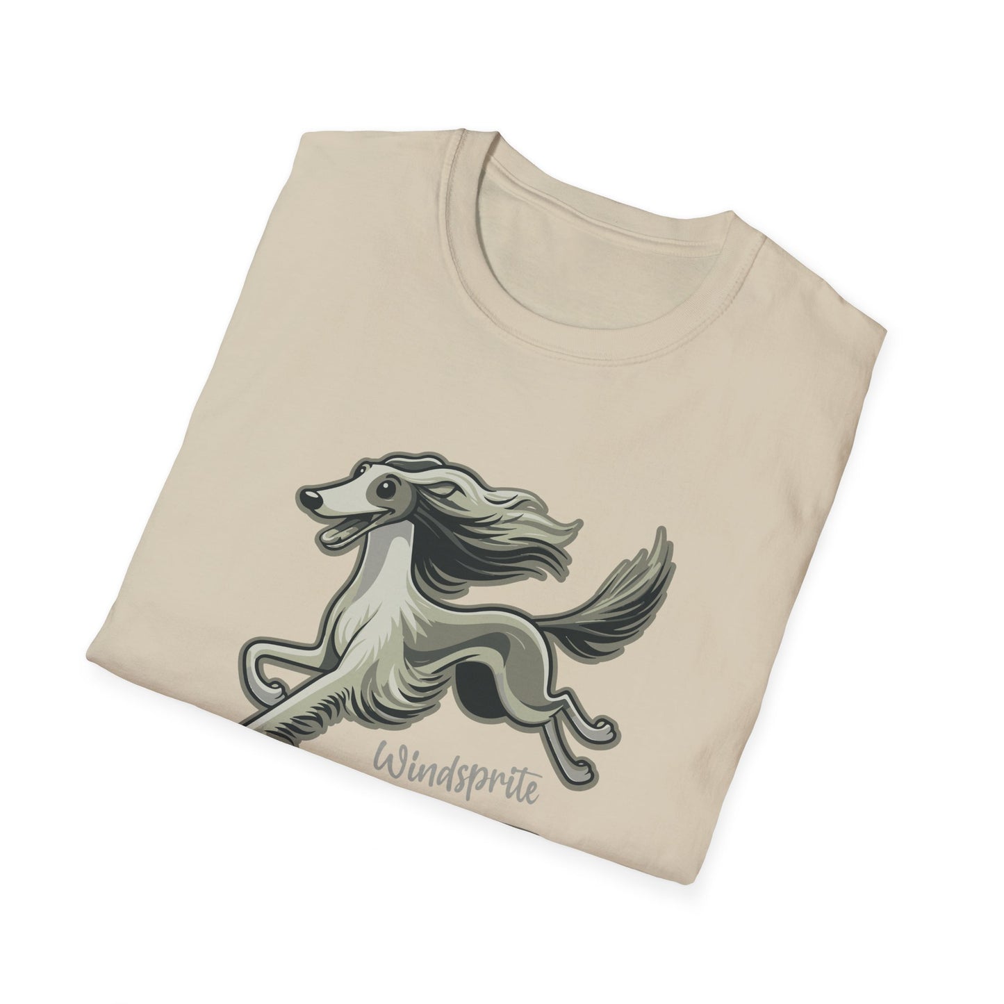 Silly 3 WINDSPRITE - Silken Windhound Waving Unisex Softstyle T-Shirt