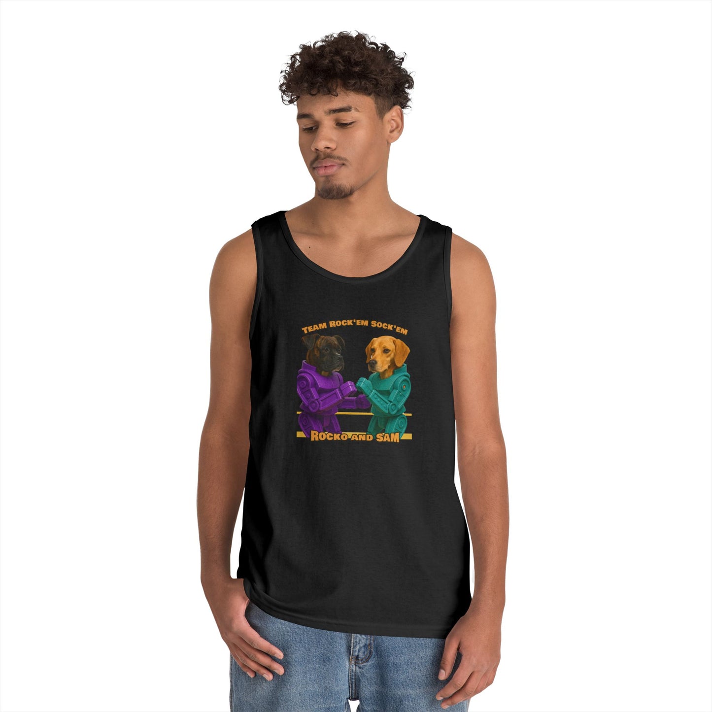 ROCKO SAM Unisex Heavy Cotton Tank Top