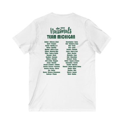 CPE TEAM MICHIGAN Unisex Jersey Short Sleeve V-Neck Tee