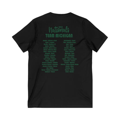 CPE TEAM MICHIGAN Unisex Jersey Short Sleeve V-Neck Tee