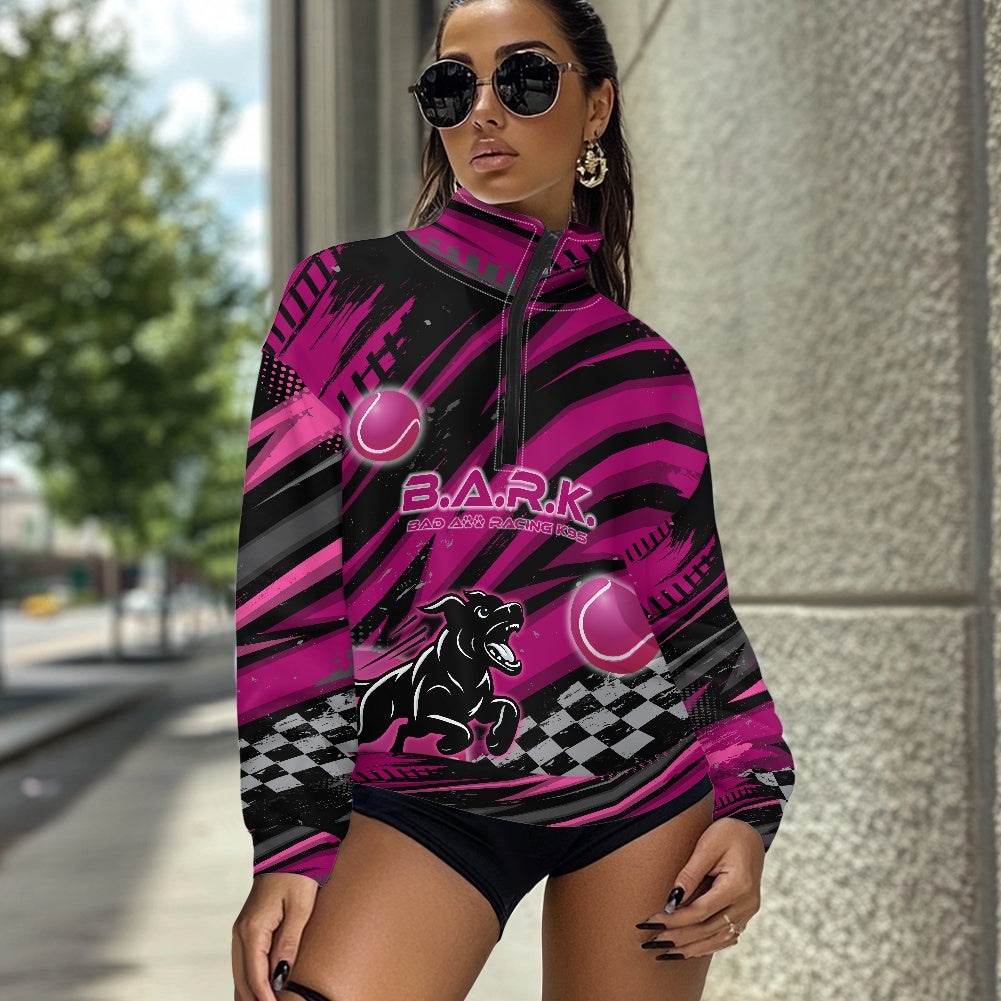 Women's long sleeve zipper sweatshirt