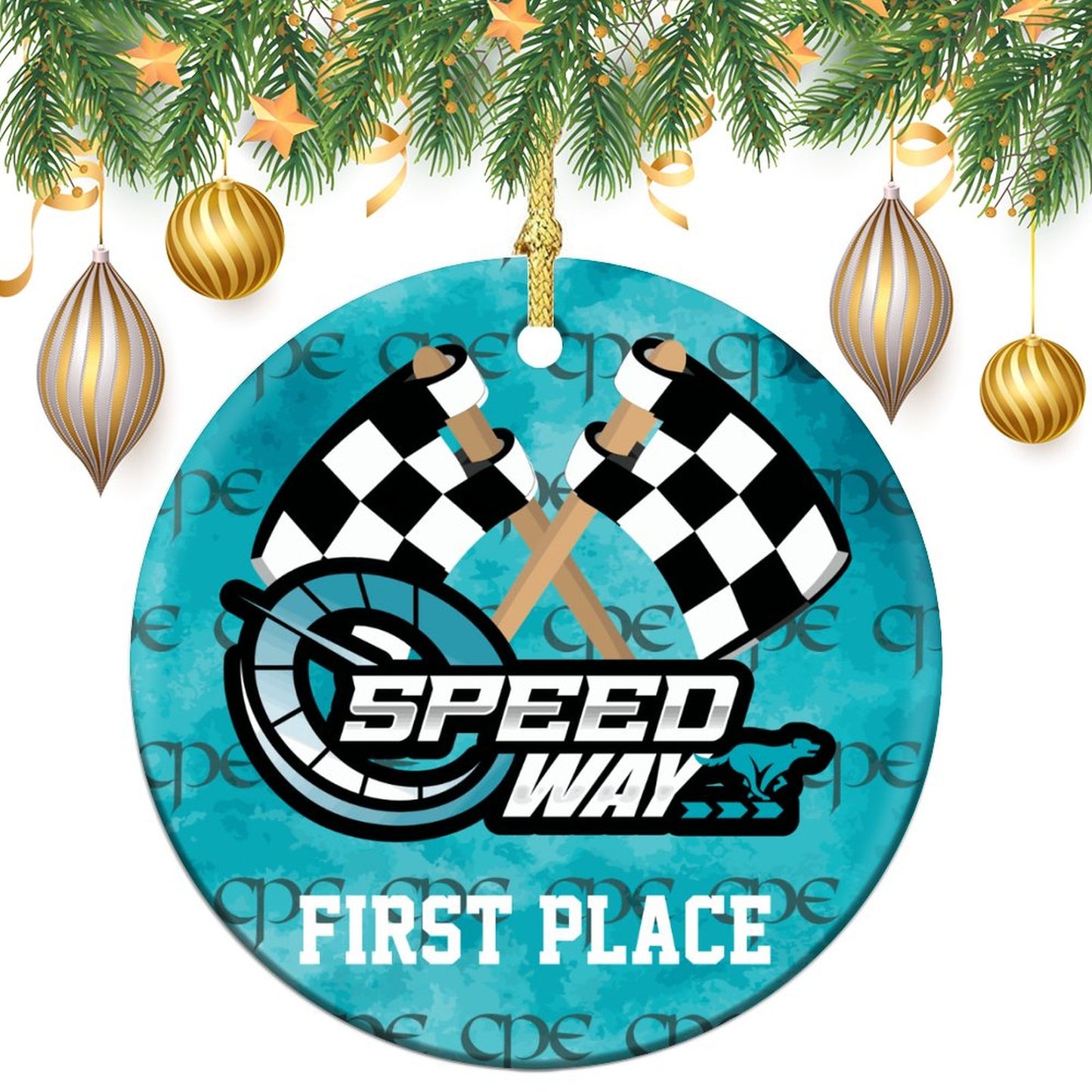 CPE SPEEDWAY AWARD Ceramic Ornament