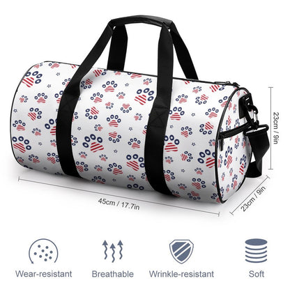 PATRIOTIC - PAWS-N-STARS Foldable Duffel Gym Bag