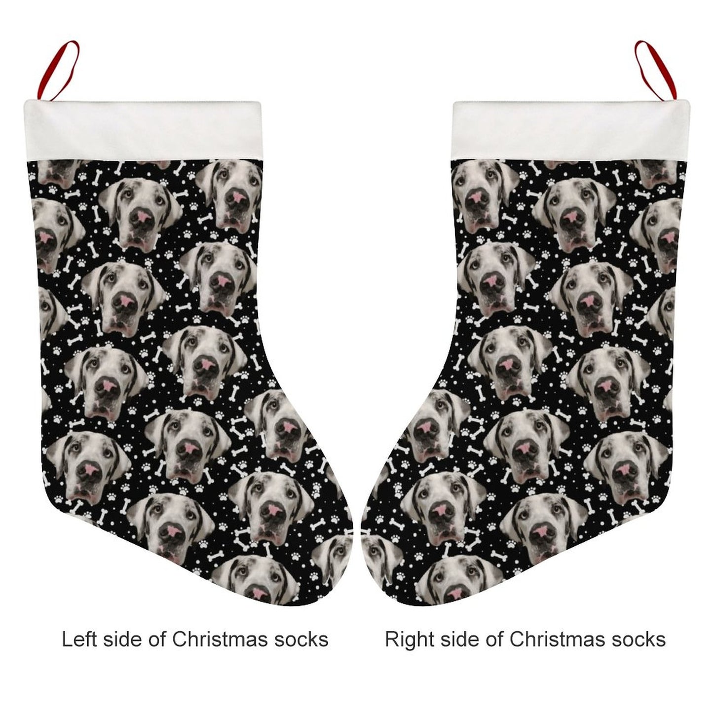 FACE w PAWS-n-BONES Christmas Stocking