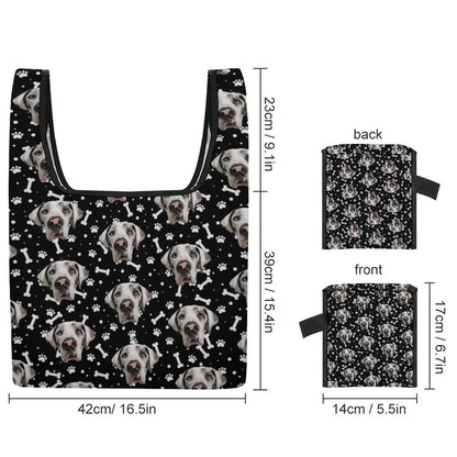 FACE w PAWS-n-BONES Reusable Grocery Bags