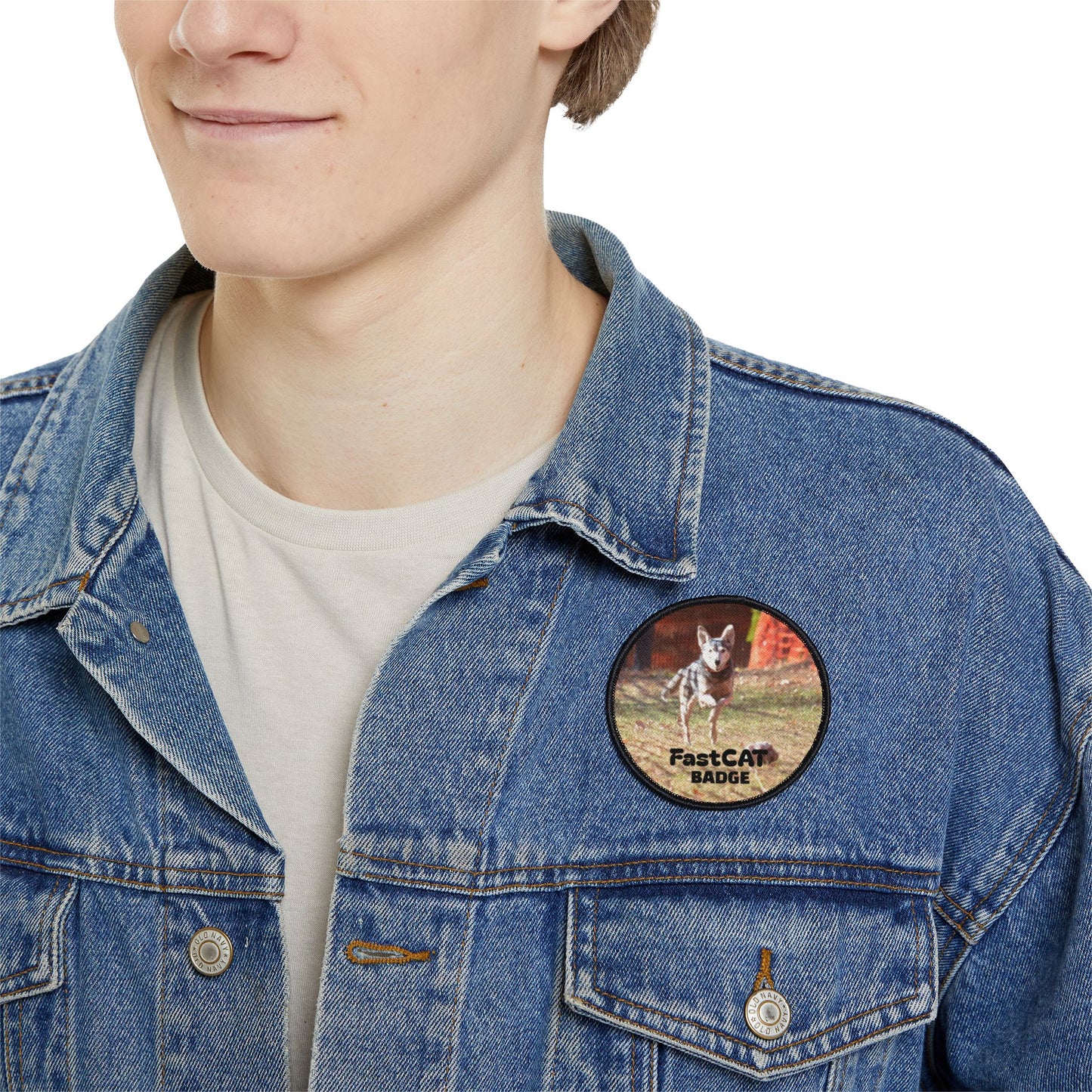 2 FastCat Badge Iron-On Patches