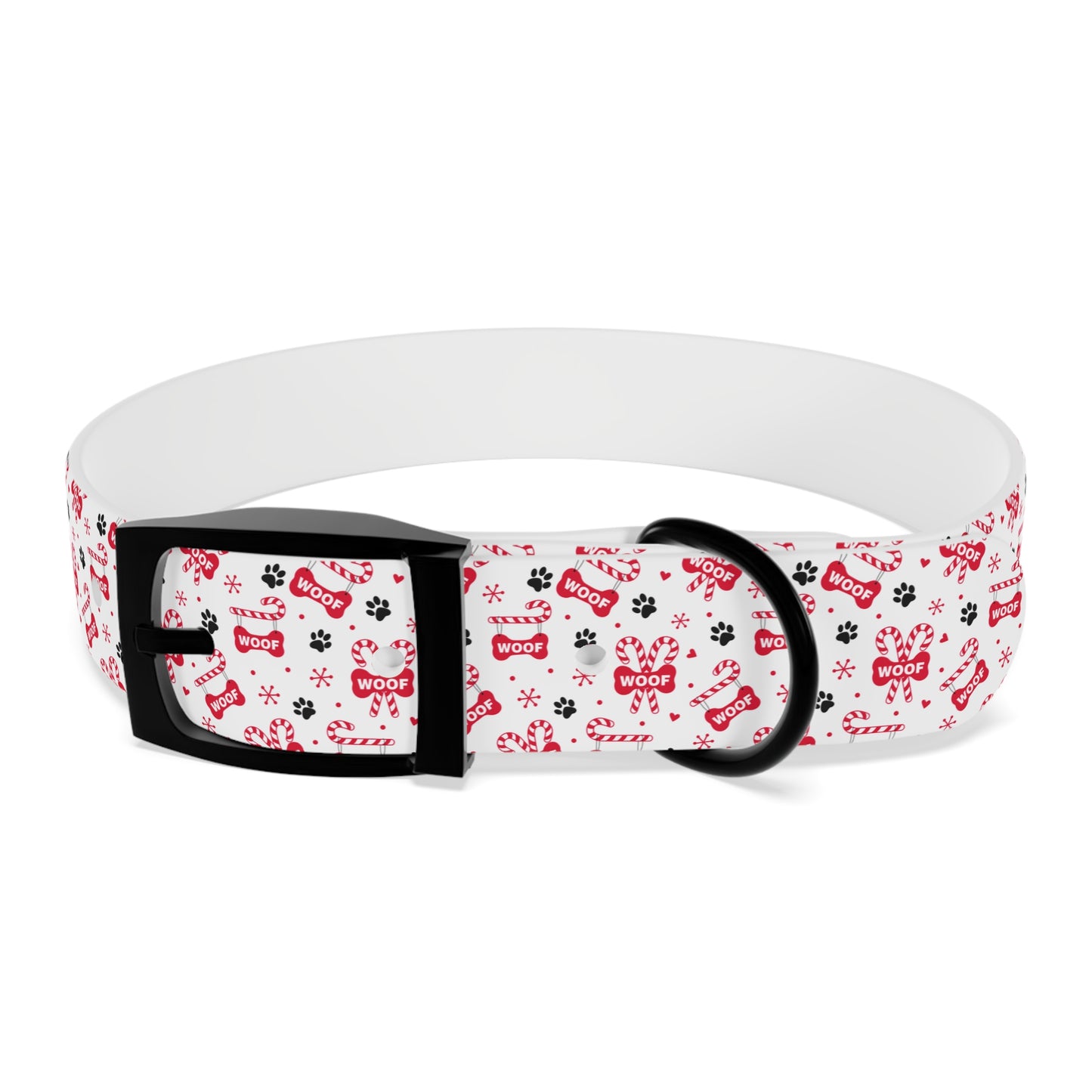 HOLIDAY WOOF CANDY CANES  Dog Collar