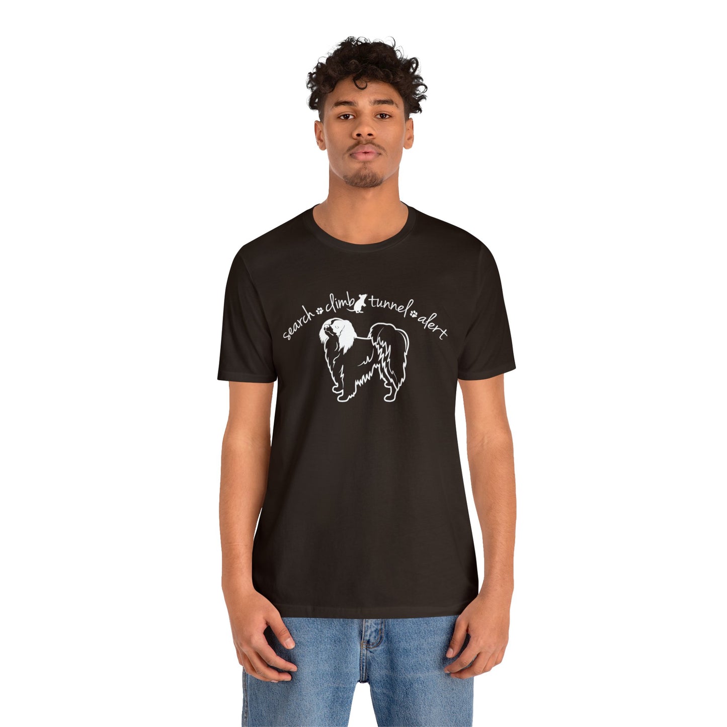 Phalene (Papillon) Barn Hunt  - Unisex Jersey Short Sleeve Tee