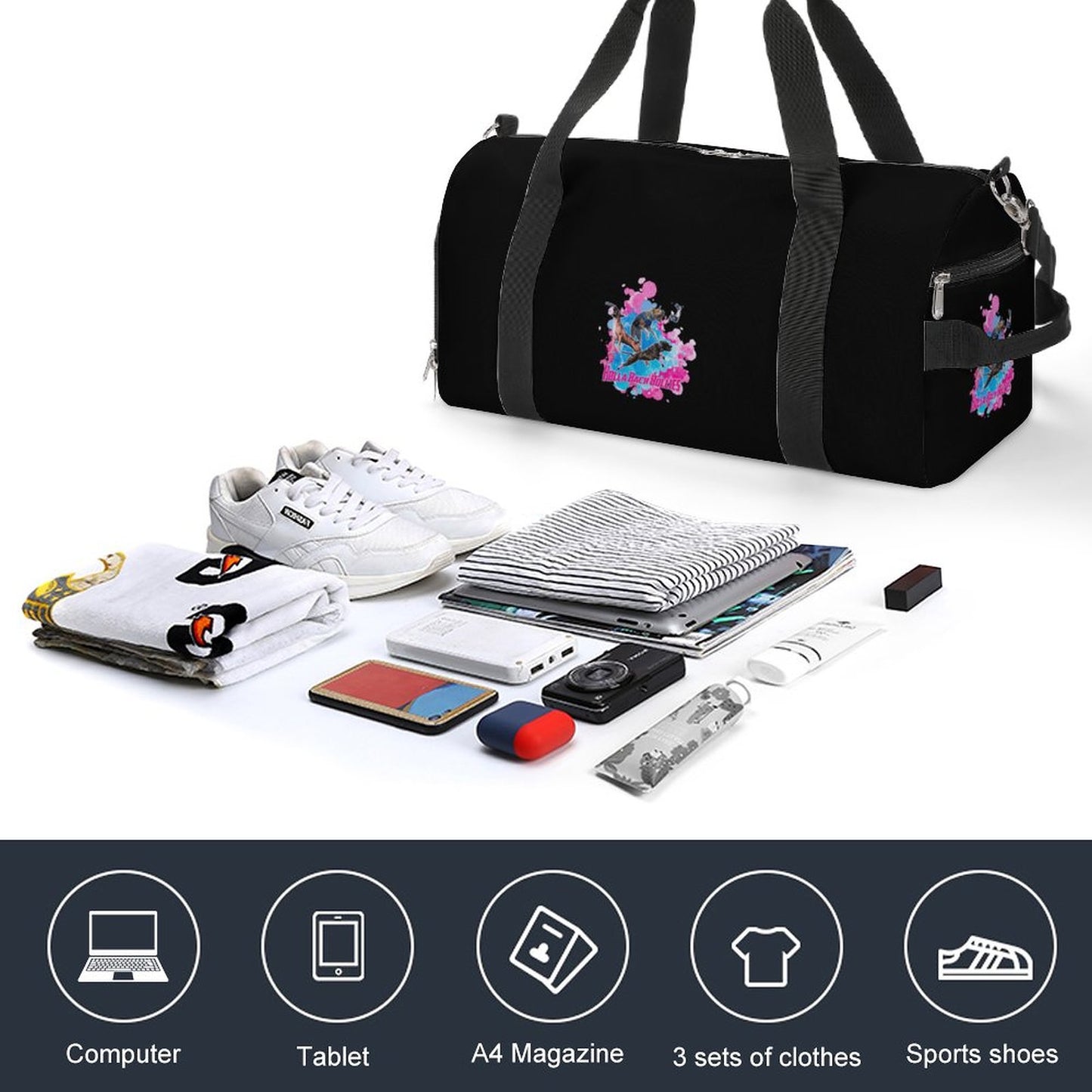 HOLLA BACK BULLIES Gym bag A017 Large Capacity Sports Duffel