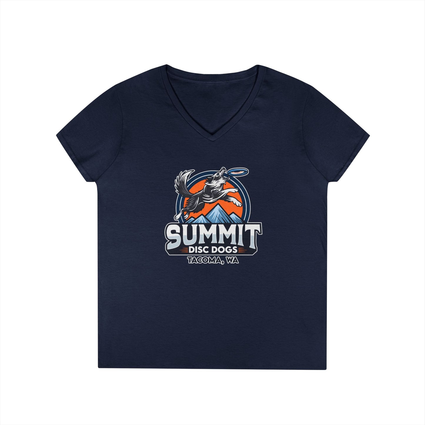 *SUMMIT DISC DOGS Ladies' V-Neck T-Shirt
