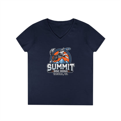 *SUMMIT DISC DOGS Ladies' V-Neck T-Shirt