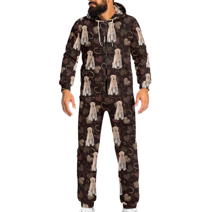 Women's hooded long sleeve jumpsuit