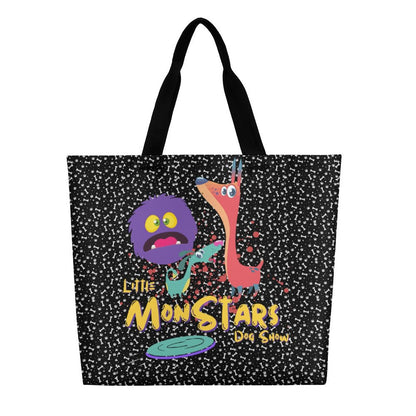 LITTLE MONSTERS Large One Shoulder Shopping Bag (All-Over Printing)