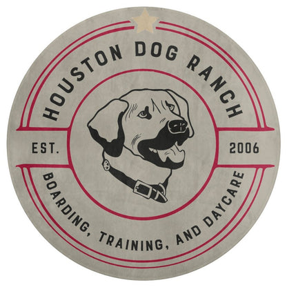 HOUSTON DOG RANCH Round Coral Velvet Warm Floor Mat