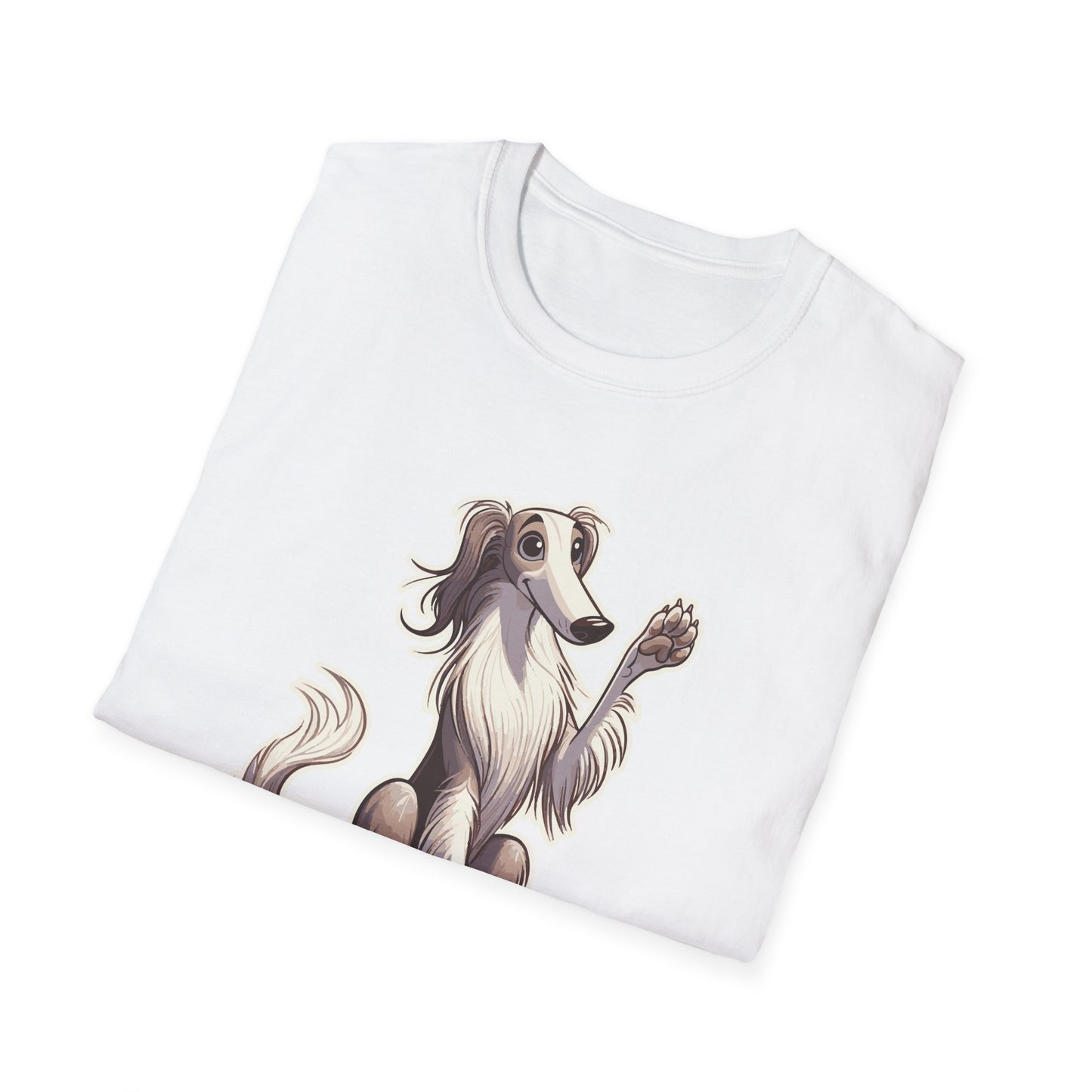 Hello There  WINDSPRITE - Silken Windhound Waving Unisex Softstyle T-Shirt