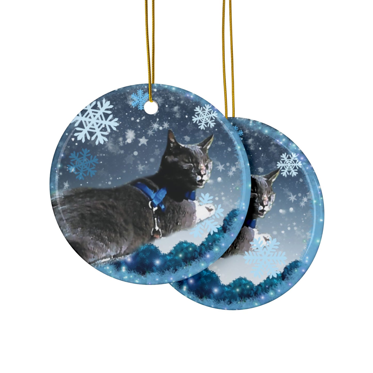 Amanda  Cat  Ceramic Ornaments