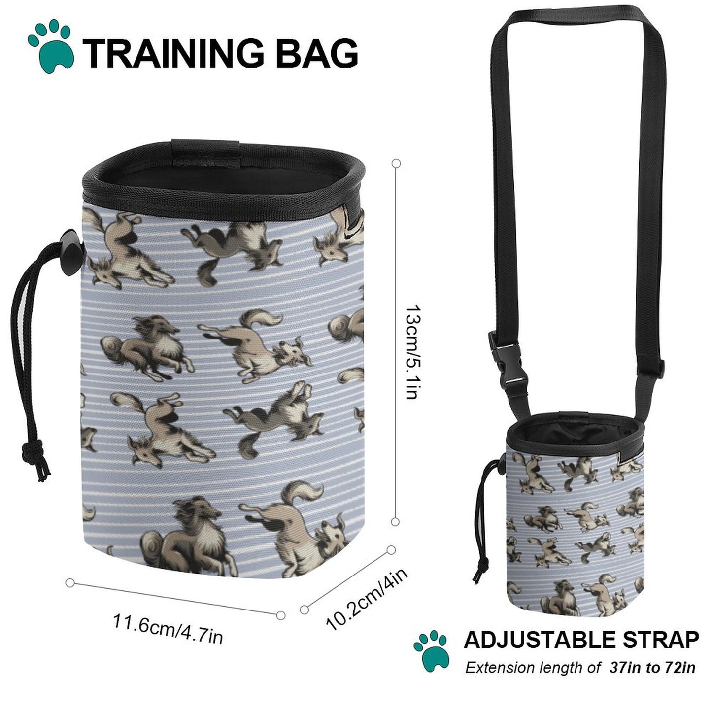 WINDSPRITE  - Silken Windhound  Pattern  Dog Treat Training Bags