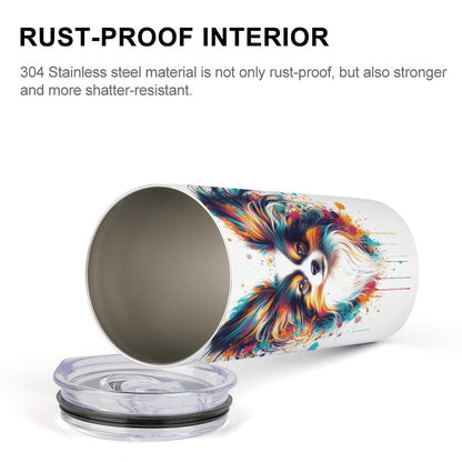 PAPILLON PAINT SPLATTER  Insulated Drinking Cups with Lids