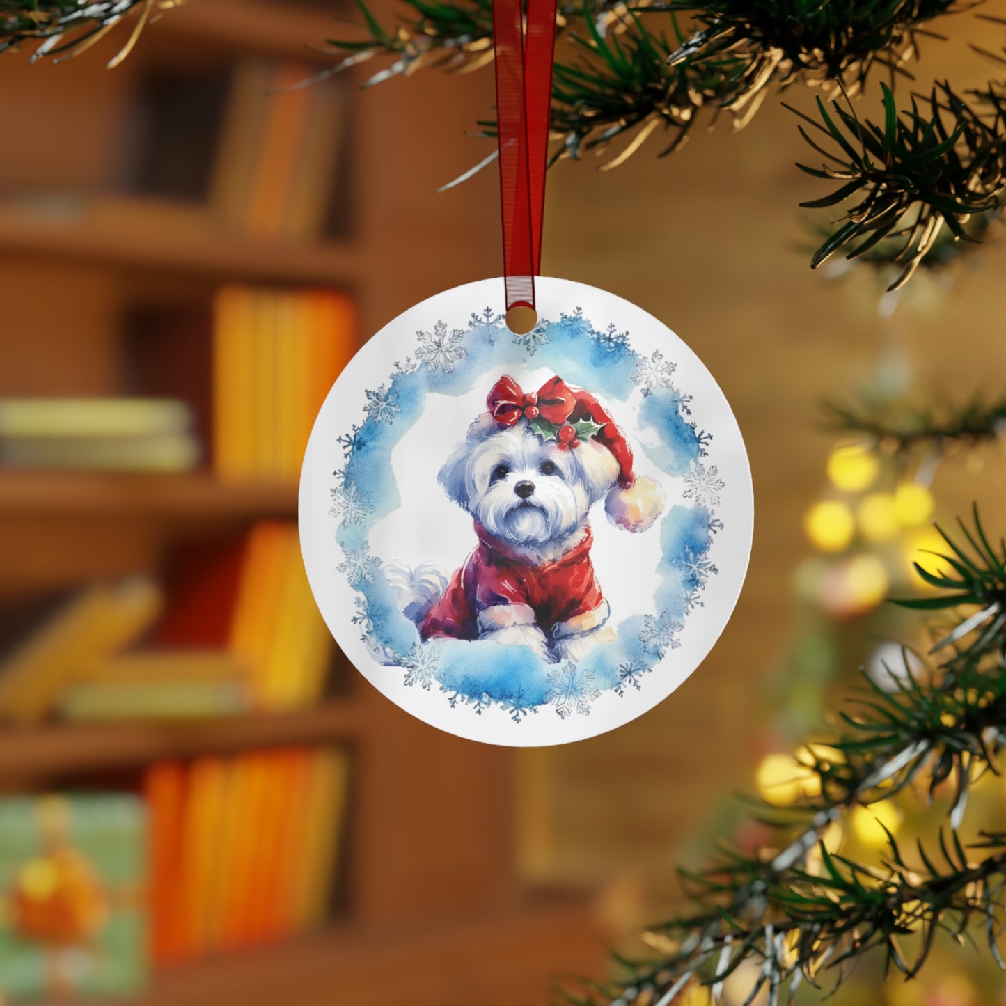 SAMPLE CUSTOM oval/circle Metal Ornaments