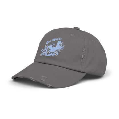 GET WET BORDER COLLIE - Unisex Distressed Cap