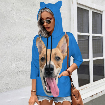 QUILL FACE - Hooded Pullover