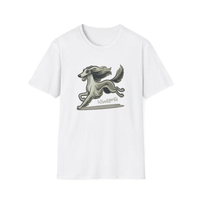 Silly 3 WINDSPRITE - Silken Windhound Waving Unisex Softstyle T-Shirt