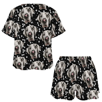 FACE w PAWS-n-BONES Short Sleeve Loungewear Set