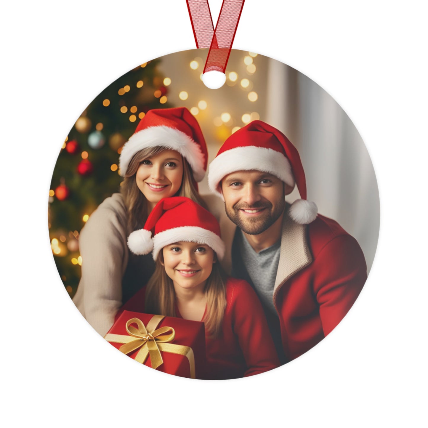 SAMPLE CUSTOM oval/circle Metal Ornaments
