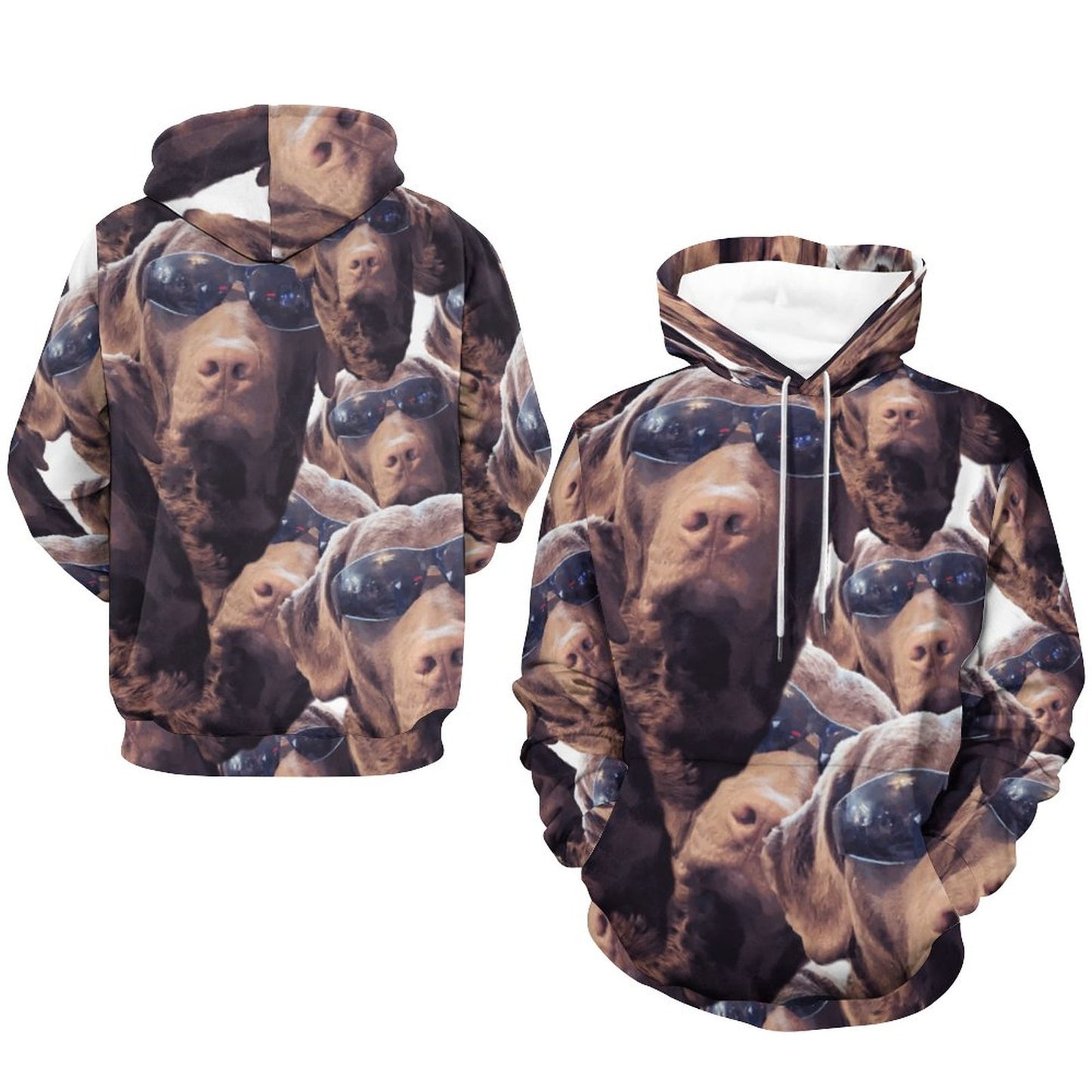 FOXY LADY _ LAB _ COLLAGE FACE DESIGN - Women's Graphic Hoodie