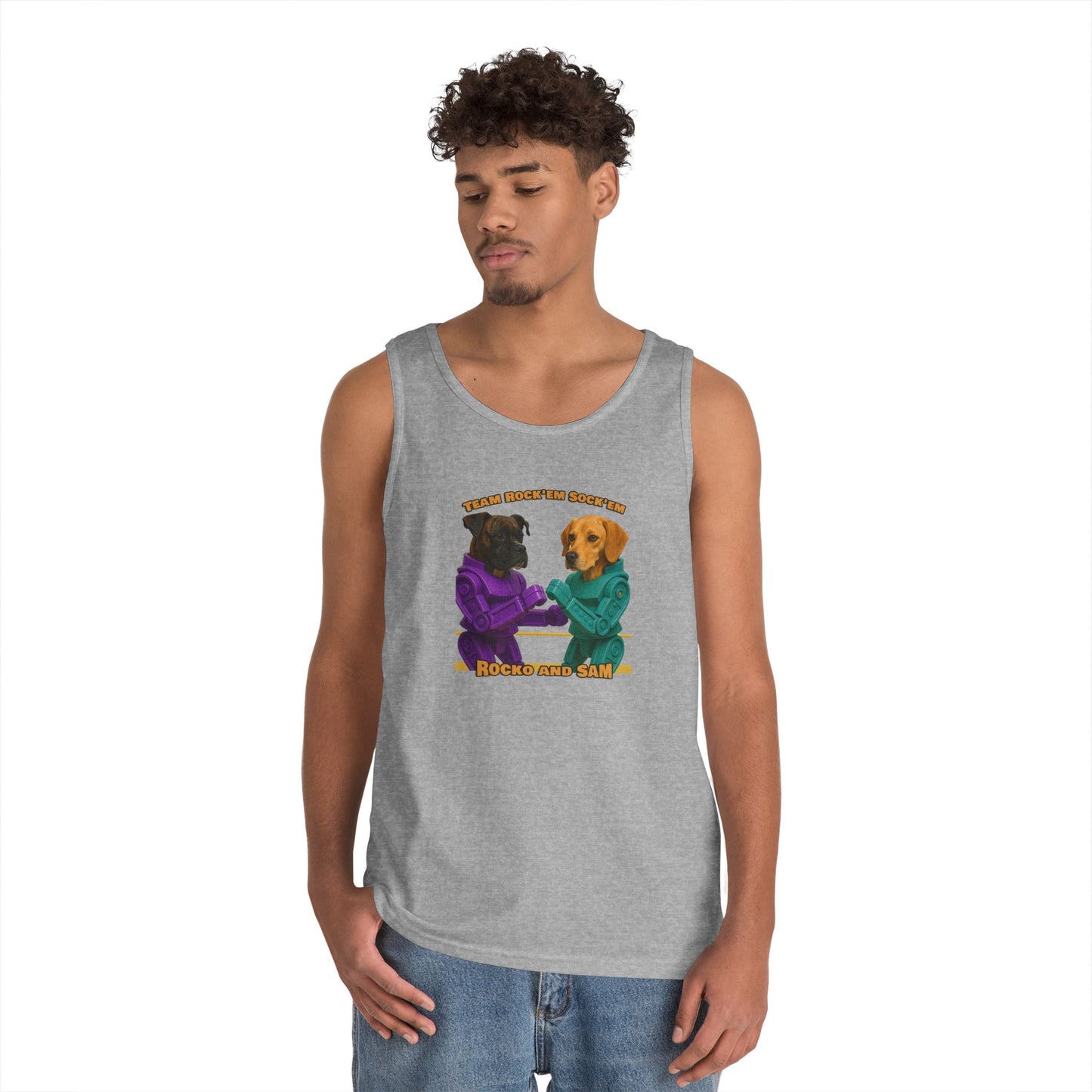ROCKO SAM Unisex Heavy Cotton Tank Top
