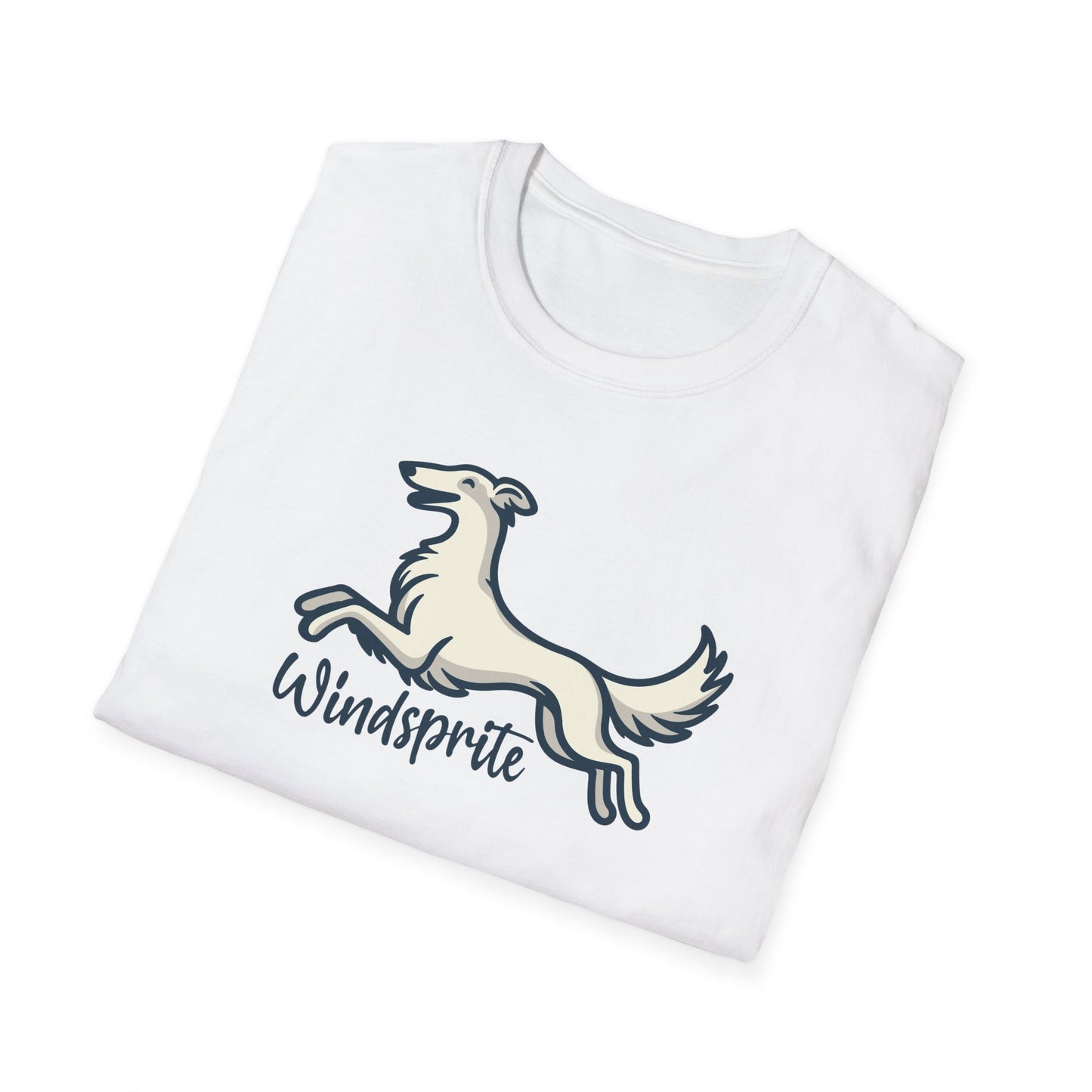 *Joy WINDSPRITE - Silken Windhound Waving Unisex Softstyle T-Shirt