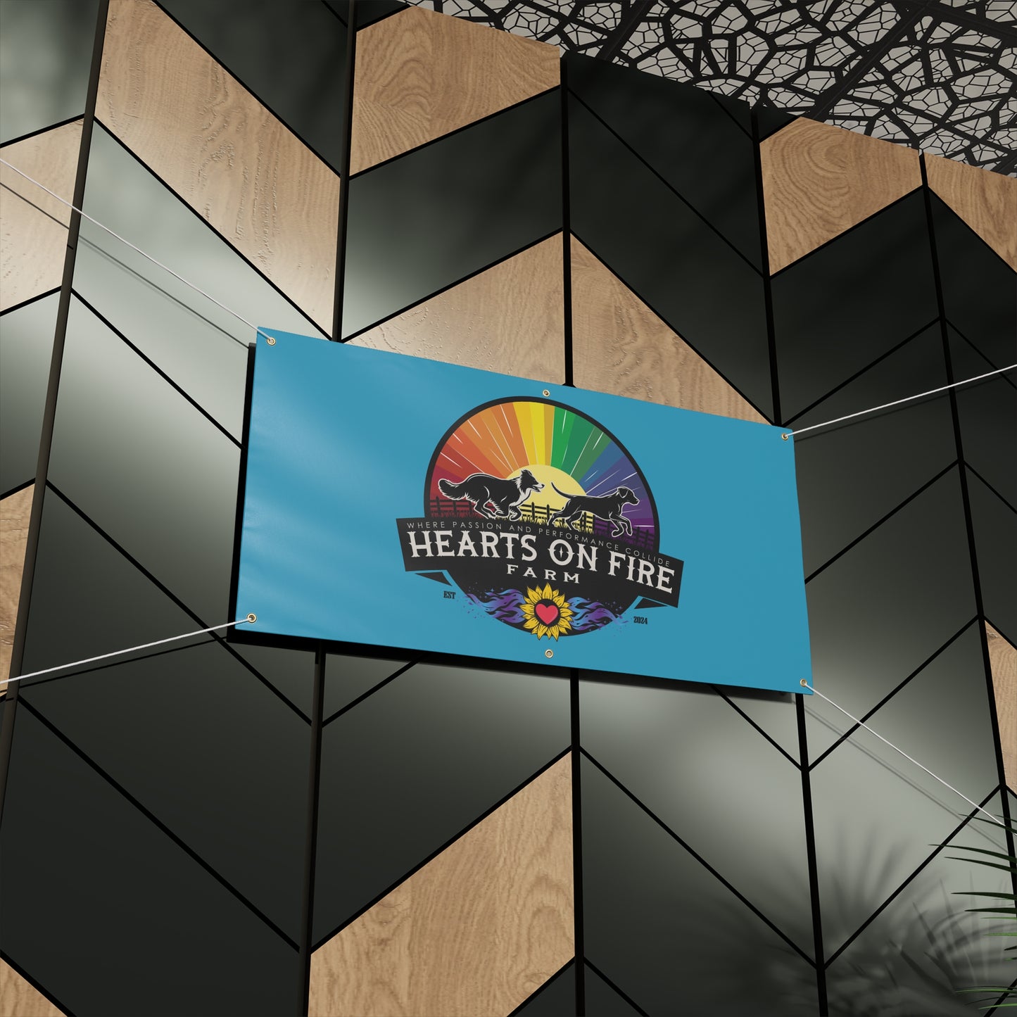 HEARTS ON FIRE Matte Banner