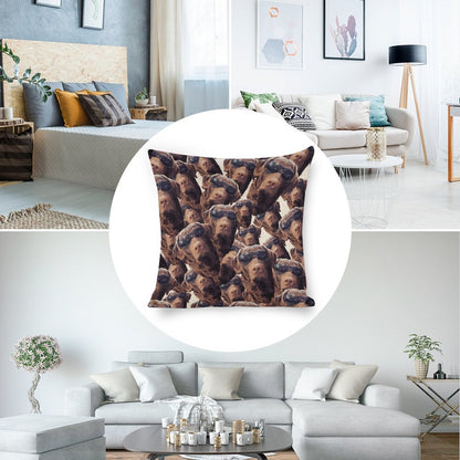 FOXY LADY _ LAB _ COLLAGE FACE DESIGN -Personalized Photo Pillowcases (Pillow Excluded) (Dual-sided Printing)