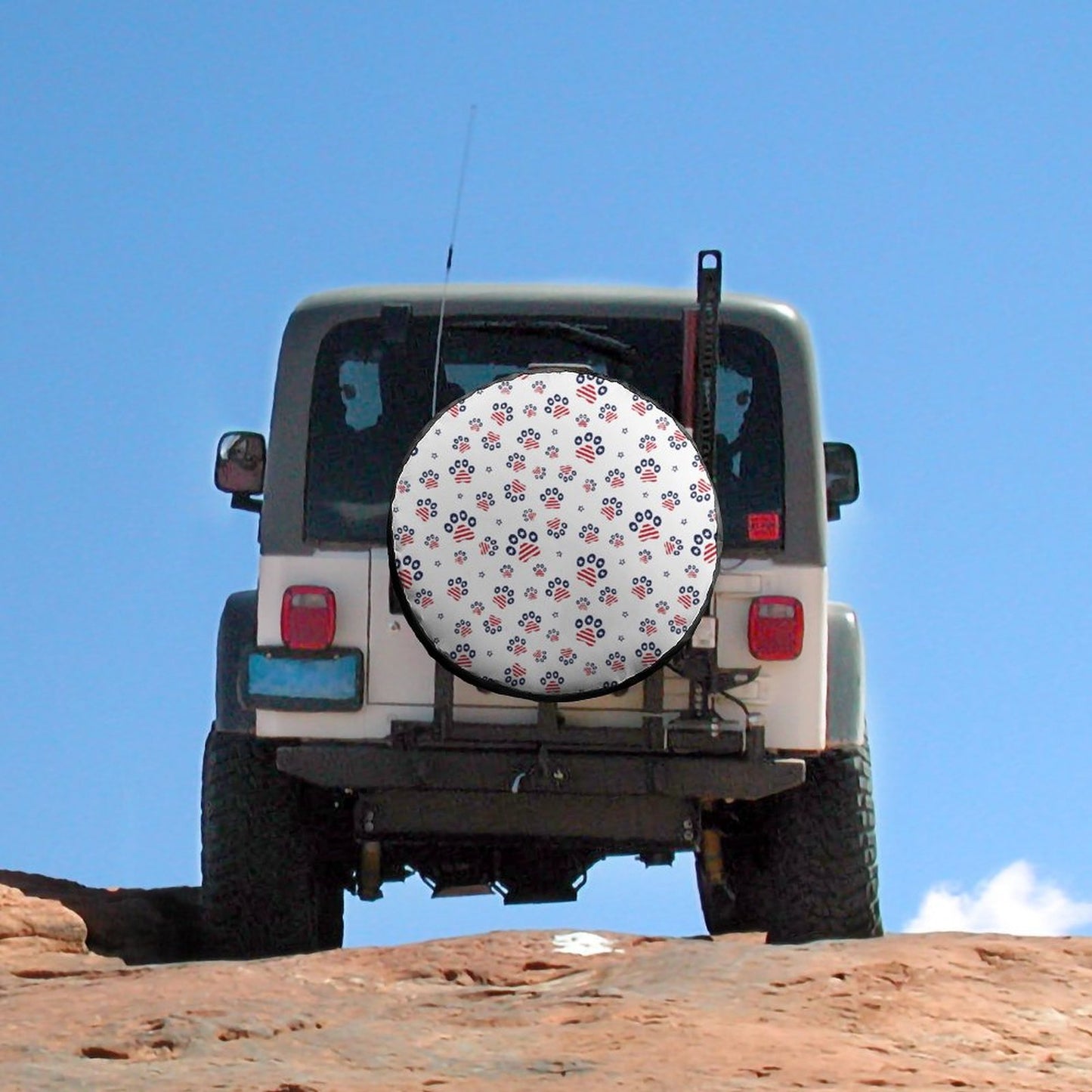 PATRIOTIC - PAWS-N-STARS Oxford Cloth Tire Cover