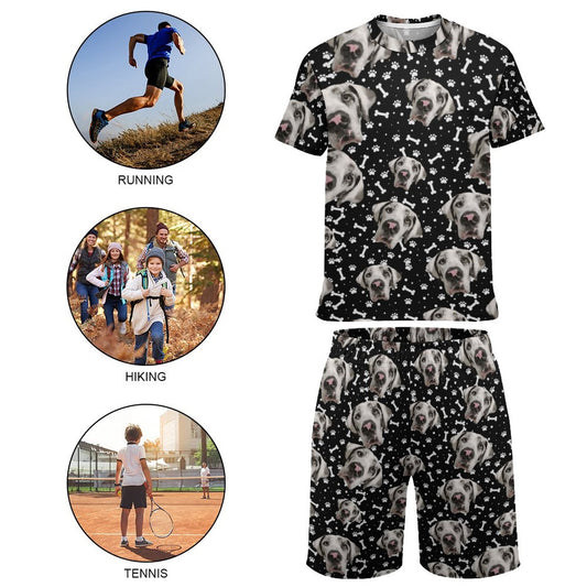 FACE w PAWS-n-BONES  YOUTH T-shirt Shorts Set