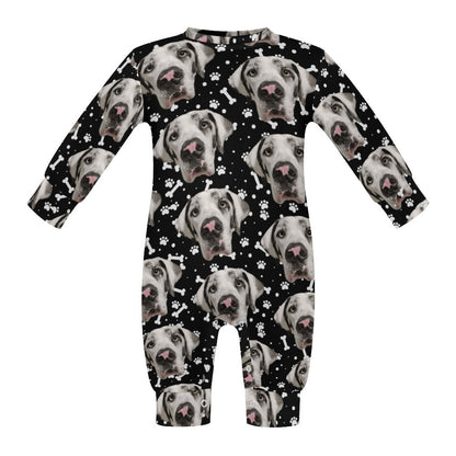 FACE w PAWS-n-BONES Baby Romper