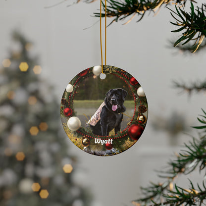 Wyatt 2021 Ceramic Ornaments, Double-Sided