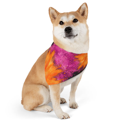 PINK ORANGE POWDER  Pet Bandana Collar