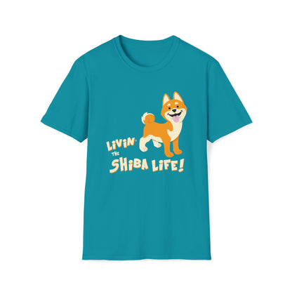 LIVIN THE SHIBA LIFE 3 Unisex Softstyle T-Shirt