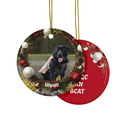 Wyatt 2021 Ceramic Ornaments, Double-Sided