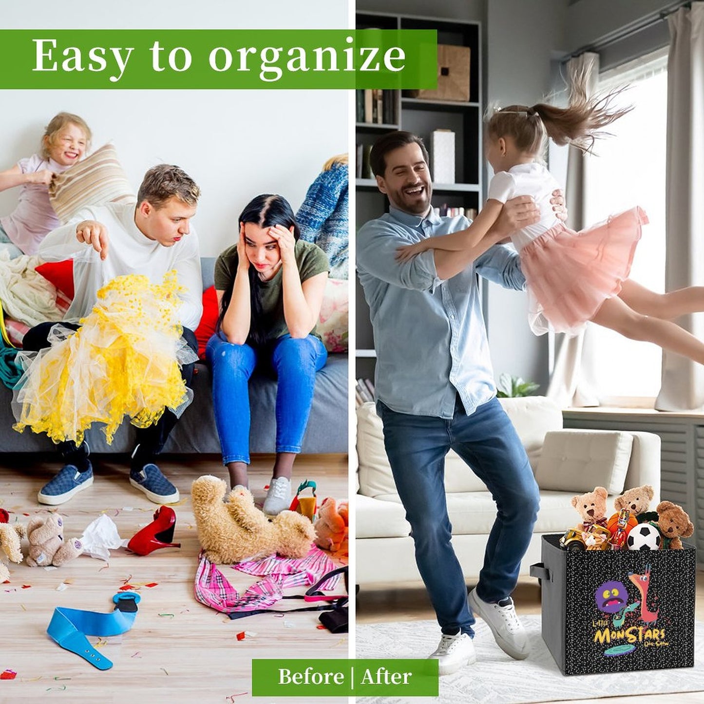 LITTLE MONSTERS Folding Storage Bin