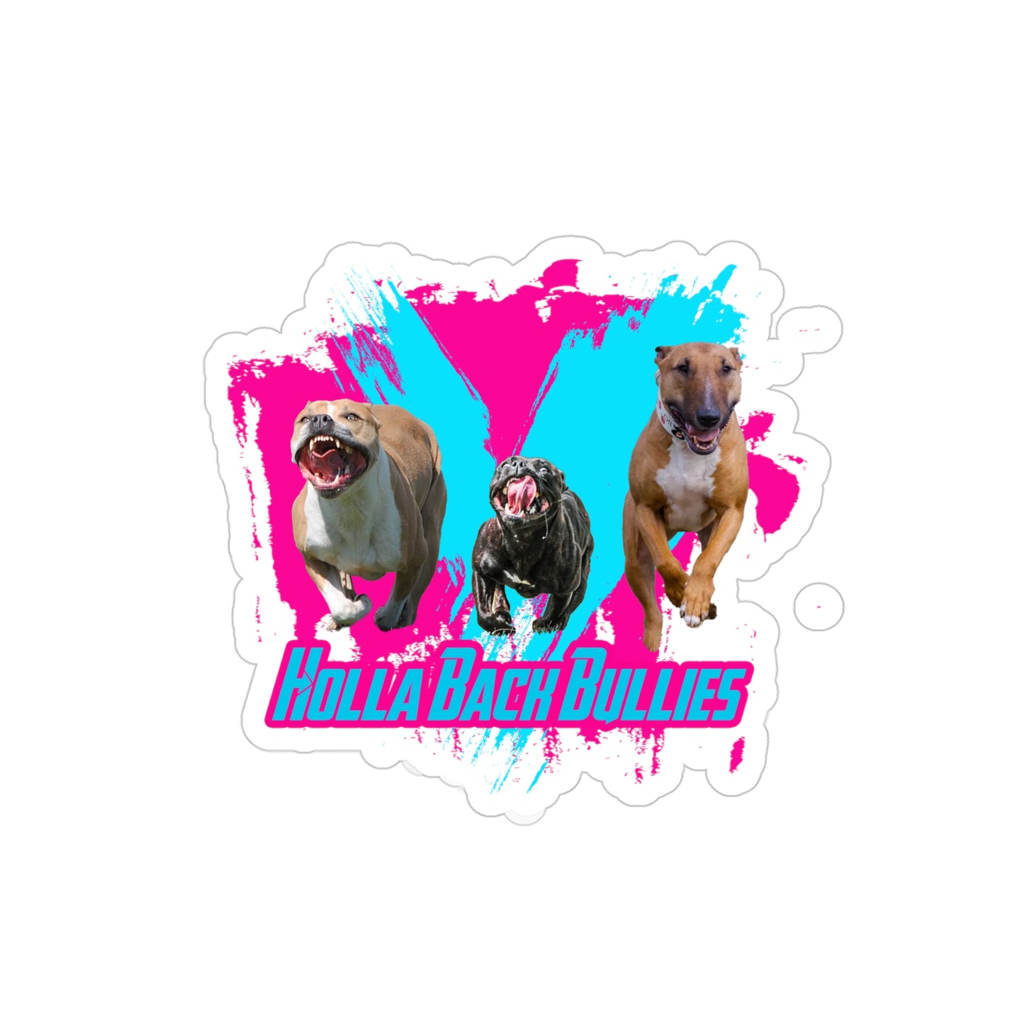 HOLLA BACK BULLIES Transparent Outdoor Stickers, Die-Cut, 1pcs