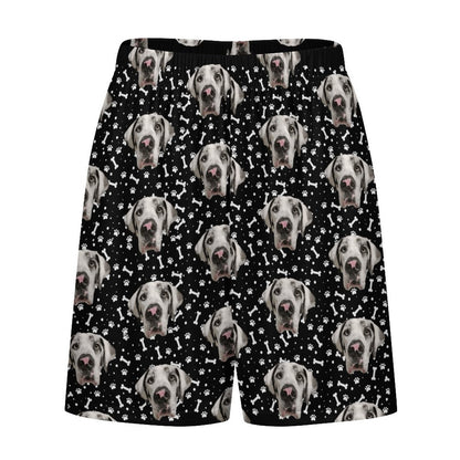 FACE w PAWS-n-BONES  Pajama Shorts for Men