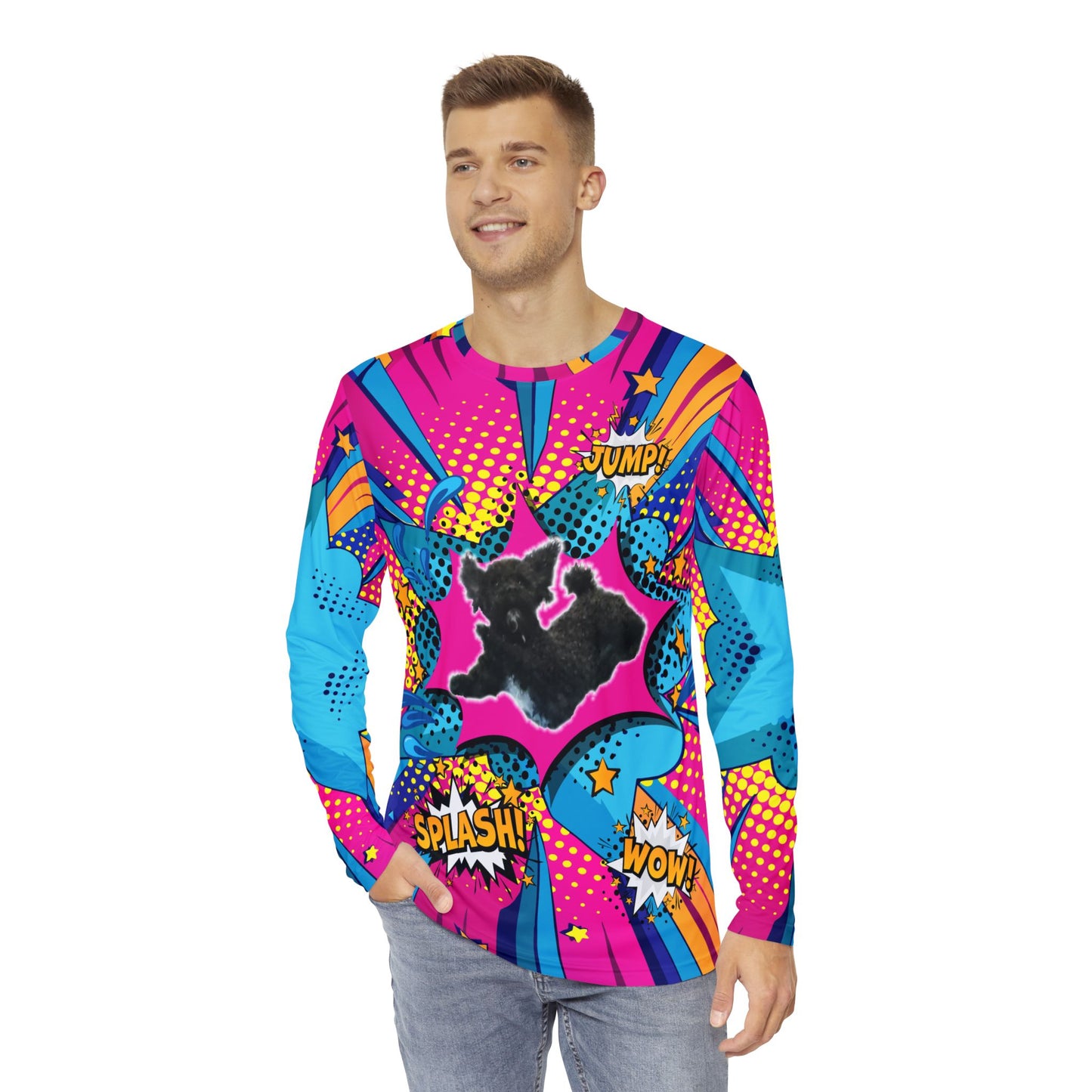 AUGGIE =-- FLASHY SPLASHY COMIC JERSEY long sleeve