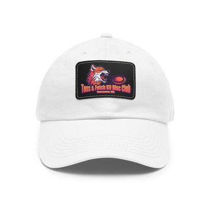 Toss & Fetch - Vancouver, WA Dad Hat with Leather Patch (Rectangle)