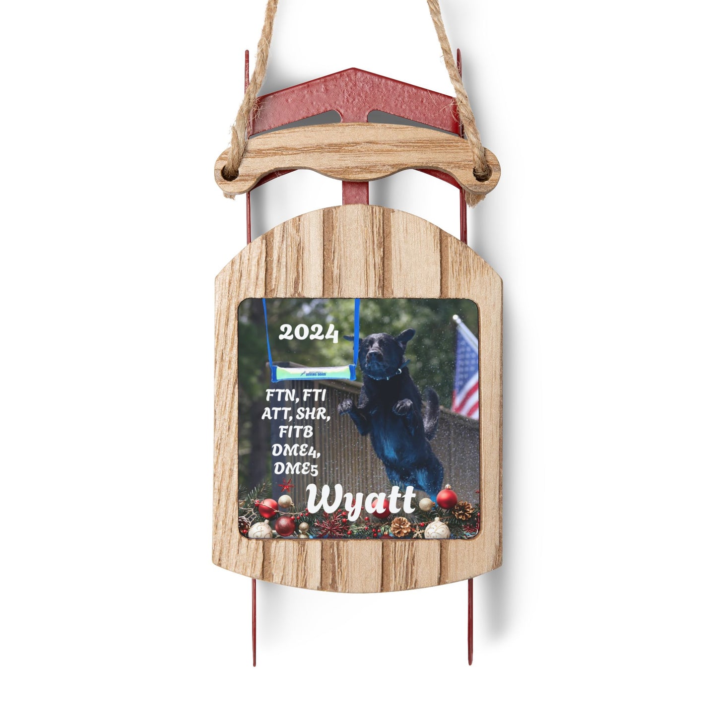 Wyatt Sled Ornaments